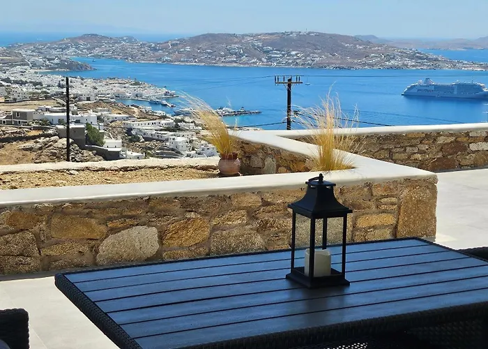 Aether Mykonos 3br With Serene Port & Town Views וילה טורלוס